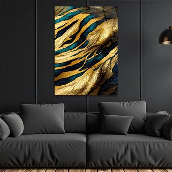 Dikey Sanat Temalı Cam Tablo 561