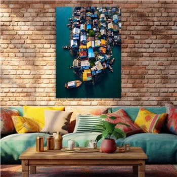 Dikey Doğa Temalı Cam Tablo 242