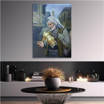 Kunst Thema auf bedrucktem Glas