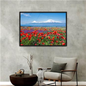 Aluminium Omlijste Natuur Thema Geharde Glasschilderij 132