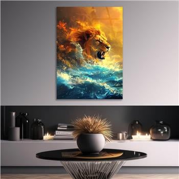 Dikey Doğa Temalı Cam Tablo 378