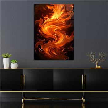 Dikey Sanat Temalı Cam Tablo 587