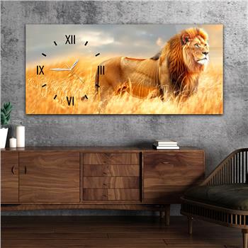 Yatay Saatli Yandan Sanat Temalı Cam Tablo 326