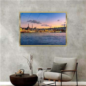 Aluminum-Framed National-Themed Tempered Glass Wall Art 020