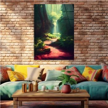 Dikey Doğa Temalı Cam Tablo 267