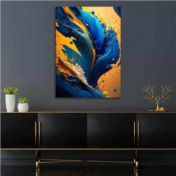 Dikey Sanat Temalı Cam Tablo 433