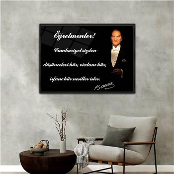 Aluminum-Framed National-Themed Tempered Glass Wall Art 035