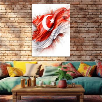 Dikey VatanTemalı Cam Tablo 183