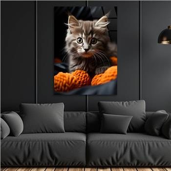 Dikey Doğa Temalı Cam Tablo 420