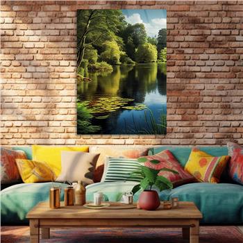 Dikey Doğa Temalı Cam Tablo 262