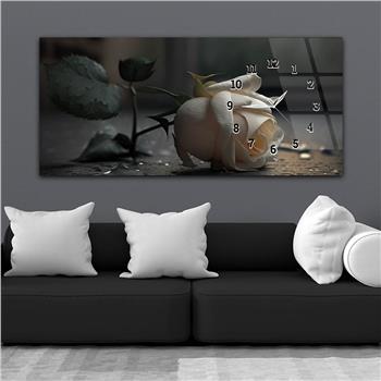 Yatay Saatli Yandan Sanat ve Doğa Temalı Cam Tablo 204