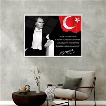 Aluminum-Framed National-Themed Tempered Glass Wall Art 001