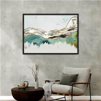 Aluminium Omlijste Kunst Thema Geharde Glasschilderij 037