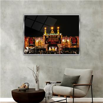 لوحة زجاجية ديني مع اطار ألمنيوم