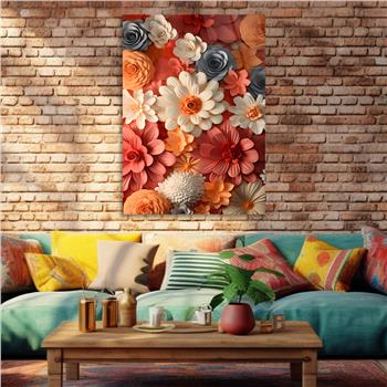 Dikey Sanat Temalı Cam Tablo 406