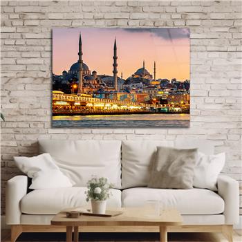 Yatay Dini Temalı Cam Tablo 151