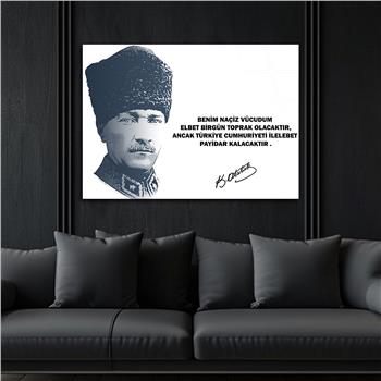 MUSTAFA KEMAL ATATÜRK GÖRSELLİ CAM TABLO