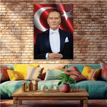 MUSTAFA KEMAL ATATÜRK GÖRSELLİ CAM TABLO