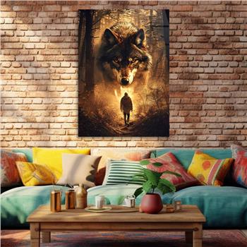 Dikey Doğa Temalı Cam Tablo 439