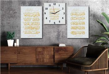 Ensemble de Tableaux et d’horloge 2 pièce sur le thème religieux