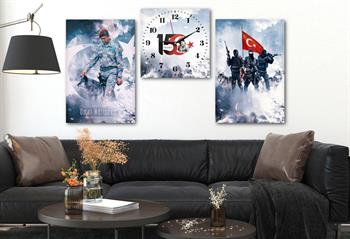 Nation Thematisches 2-teiliges bedrucktes Glas und Uhrenset