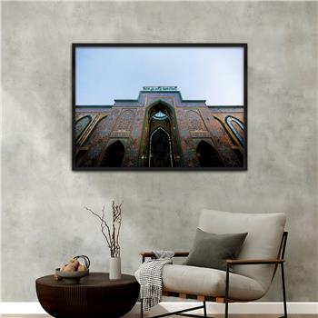 لوحة زجاجية ديني مع اطار ألمنيوم