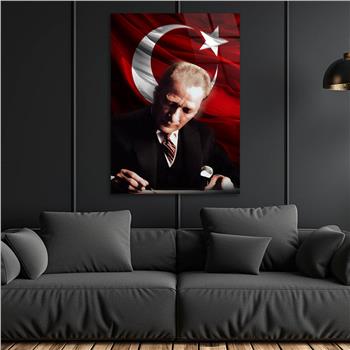 Dikey VatanTemalı Cam Tablo 149