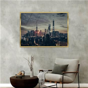 Aluminium Omlijste Kunst Thema Geharde Glasschilderij 079