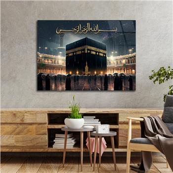 Yatay Dini Temalı Cam Tablo 183