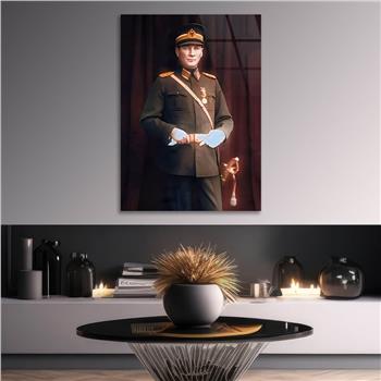 Dikey VatanTemalı Cam Tablo 211