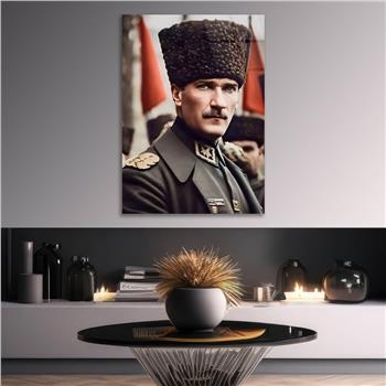 Dikey VatanTemalı Cam Tablo 200