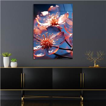 Dikey Sanat Temalı Cam Tablo 353