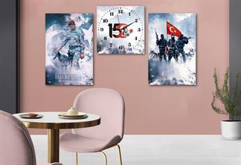 Nation Thematisches 2-teiliges bedrucktes Glas und Uhrenset