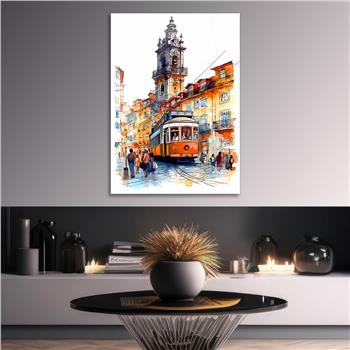 Dikey Sanat Temalı Cam Tablo 486