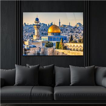 Yatay Dini Temalı Cam Tablo 161