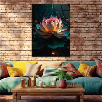 Dikey Sanat Temalı Cam Tablo 503