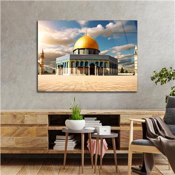 Yatay Dini Temalı Cam Tablo 173