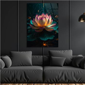 Dikey Sanat Temalı Cam Tablo 503