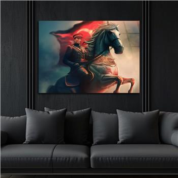 Yatay Vatan Temalı Cam Tablo 156