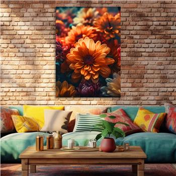 Dikey Sanat Temalı Cam Tablo 518