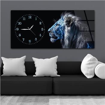 Yatay Saatli Yandan Sanat Temalı Cam Tablo 328