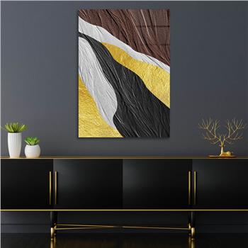 Dikey Sanat Temalı Cam Tablo 380