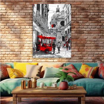 Dikey Sanat Temalı Cam Tablo 546