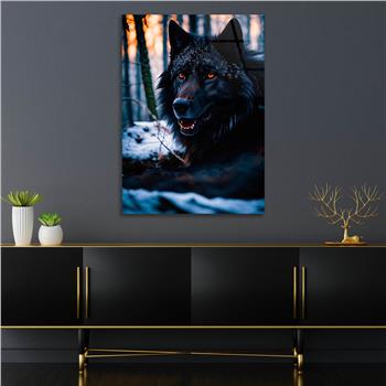 Dikey Doğa Temalı Cam Tablo 435