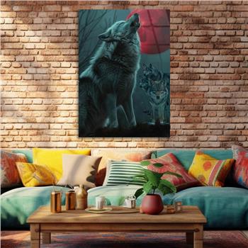 Dikey Vatan Temalı Cam Tablo 314