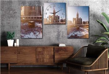 Kunst Thematisches 2-teiliges bedrucktes Glas und Uhrenset