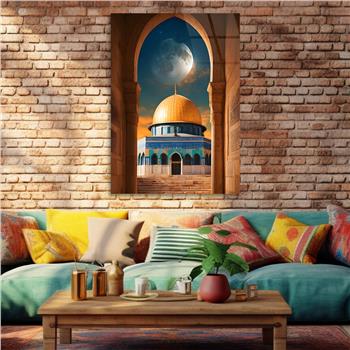 Dikey Dini Temalı Cam Tablo 284