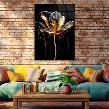 Dikey Sanat Temalı Cam Tablo 592