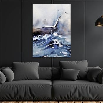 Dikey Sanat Temalı Cam Tablo 417