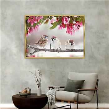 Aluminium Omlijste Natuur Thema Geharde Glasschilderij 157